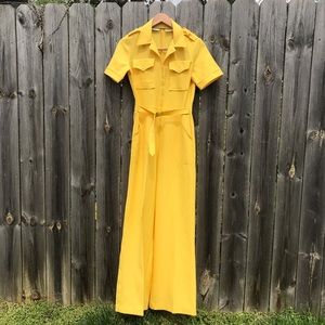 Vintage Sunflower Yellow Jumpsuit/coveralls
